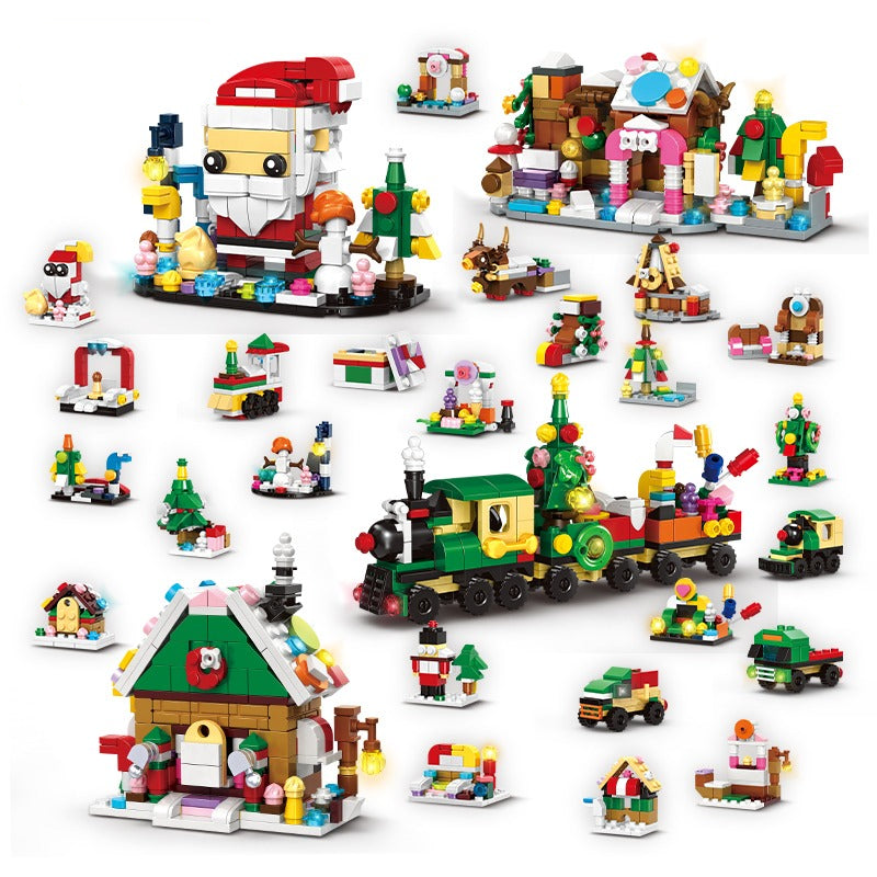 Woma Christmas Advent Calendar Building Block Toy Play Set 24 Pack 841 Pcs