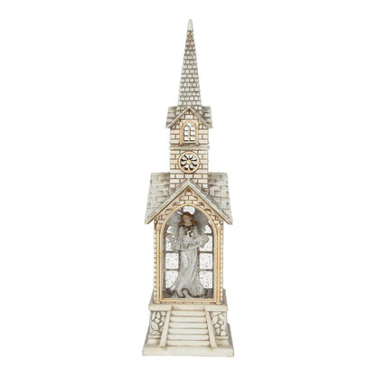 Explorers Angel Snow Water Lantern Single Church - 16inch - Explorers Gifts