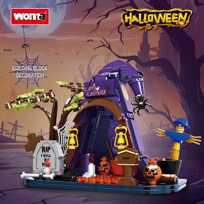 Woma Halloween Tent Sences Building Block Set 384 Pcs