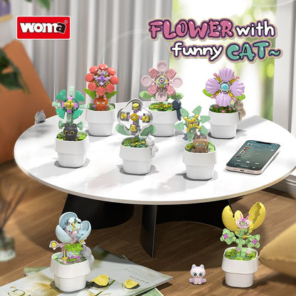 Woma Flower Bouquet 6 Styles Building Block 119-172 Pcs