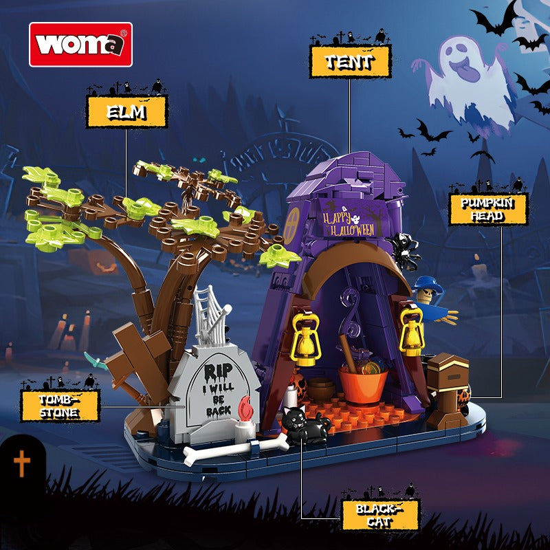 Woma Halloween Tent Sences Building Block Set 384 Pcs