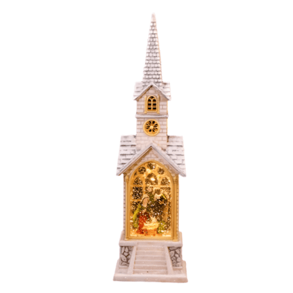 Explorers Religion Christmas Snow Water Lantern - 16inch - Explorers Gifts