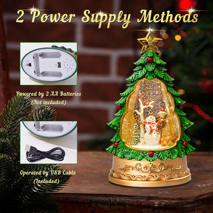 Explorers Angel Snow Water Lantern Tree WDL-24003D