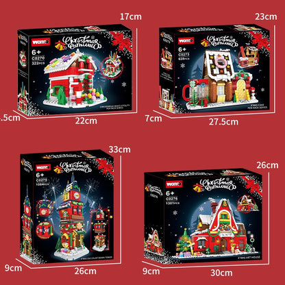 Woma Christmas Decor Towering Clockwork Building Blocks Set 1084 Pcs