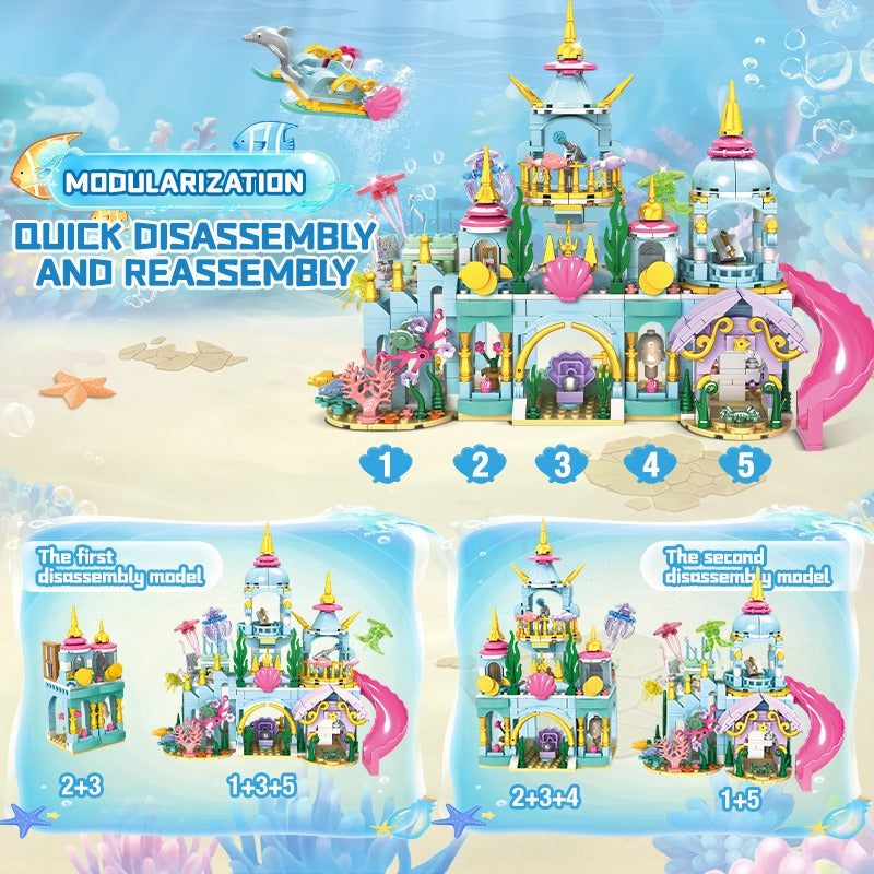 Woma Sea World Particle Undersea Castle Building Block Set 752 Pcs