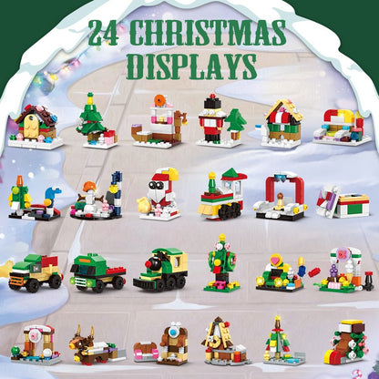 Woma Christmas Advent Calendar Building Block Toy Play Set 24 Pack 841 Pcs