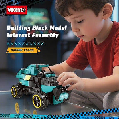 Woma 2 in 1 Racing Car Building Block Set 219 Pcs