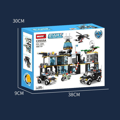 Woma SWAT Team Police Station Building Block Set 1261 Pcs