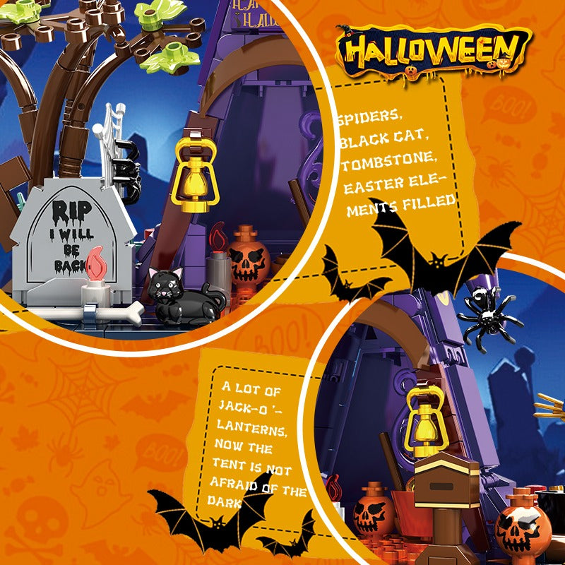 Woma Halloween Tent Sences Building Block Set 384 Pcs