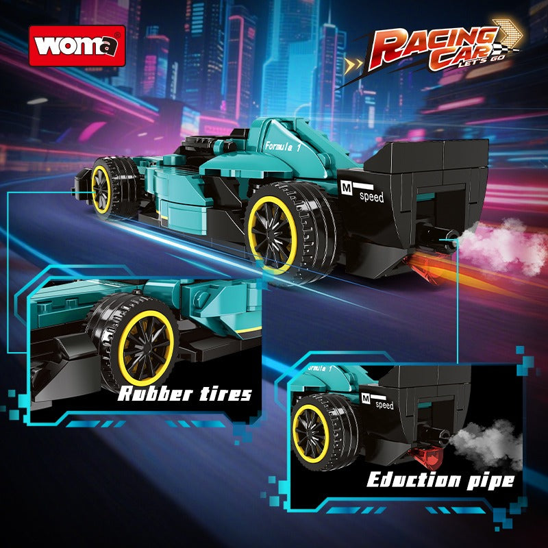 Woma 2 in 1 Racing Car Building Block Set 219 Pcs