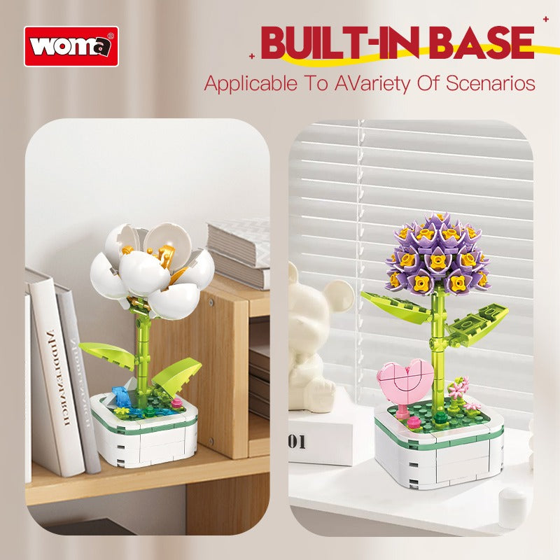 Woma Flower Bouquet 6 Styles Building Block 119-172 Pcs