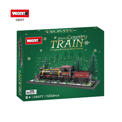 Woma Christmas Decoration Train Model Building Block Set 1232 Pcs