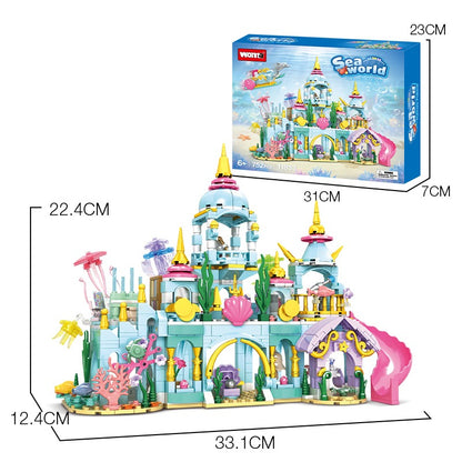 Woma Sea World Particle Undersea Castle Building Block Set 752 Pcs