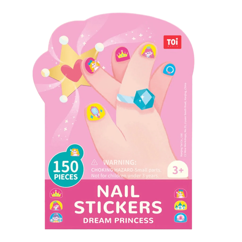 TOI World Dream Princess Nail Stickers Blue 261 Pcs - Explorers Gifts