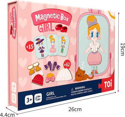 TOI World Magnetic Box Girl Magnetic Blocks 62+15 Pcs - Explorers Gifts