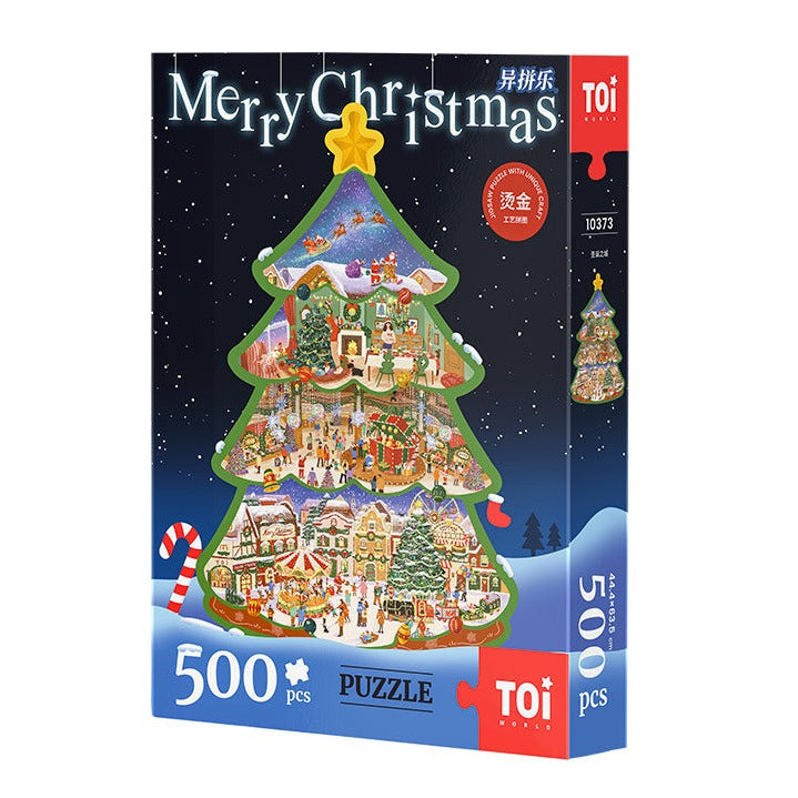 TOI World Small Puzzle Big World Merry Christmas Puzzle 500 Pcs