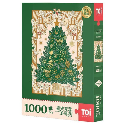 TOI World Small Puzzle Big World Christmas Twinkle Little Tree Puzzle 1000 Pcs