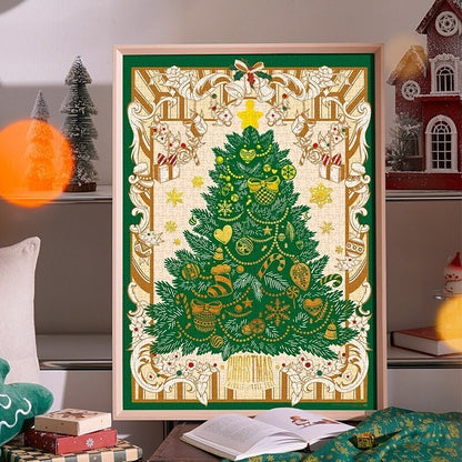 TOI World Small Puzzle Big World Christmas Twinkle Little Tree Puzzle 1000 Pcs