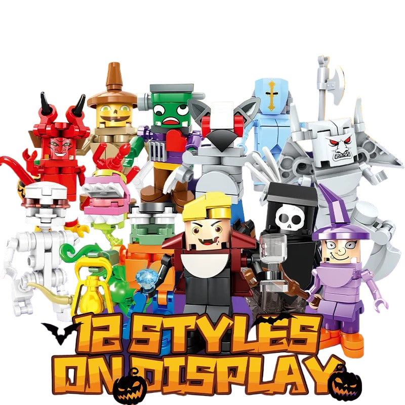 Woma Halloween Building Blocks Toy Mini Figures Set - Blind Box