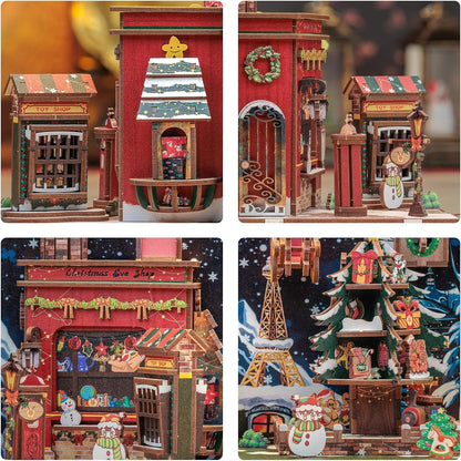 Explorers 3D Wooden Puzzle Bookend Christmas Wish Store 273 Pcs