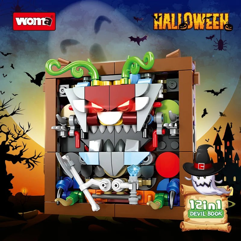 Woma Halloween Building Blocks Toy Mini Figures Set - Blind Box